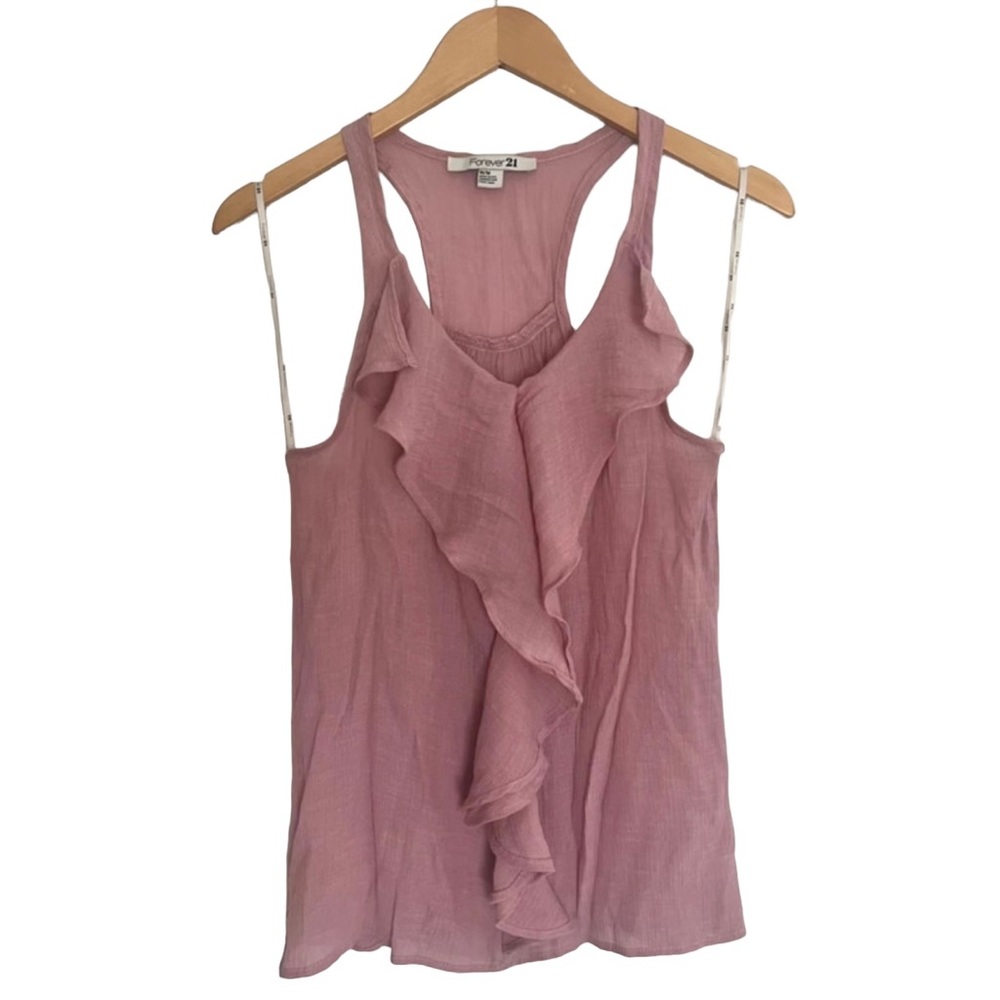FOREVER 21 Size M Pink Tassled Tank Top